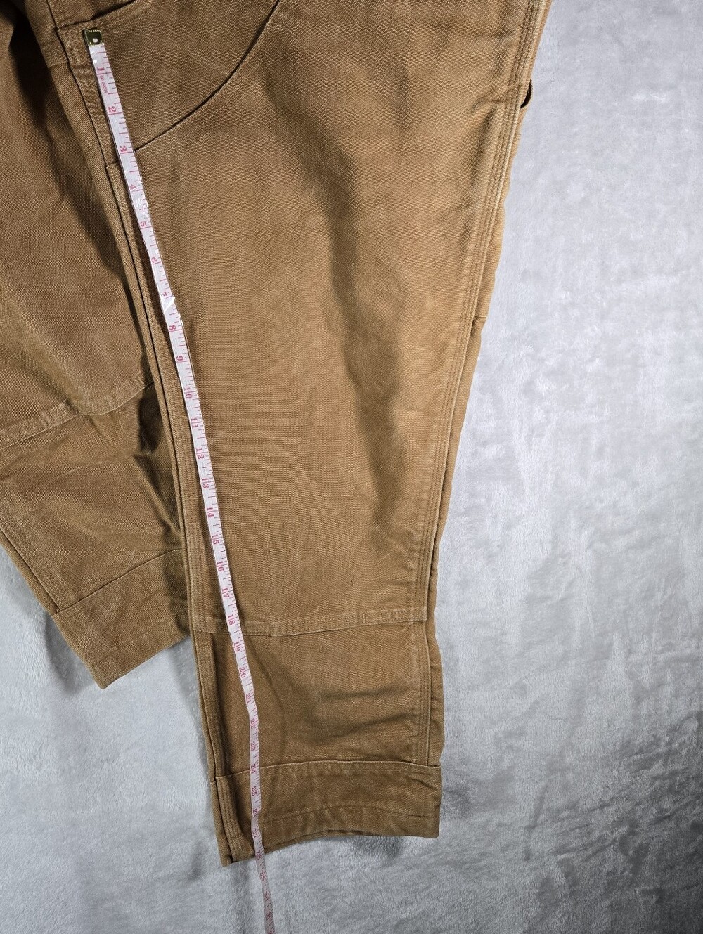 Carhartt Duck Bib Overalls 102776 Mens Size 30x28 Relaxed Fit Workwear Brown - Picture 10 of 13